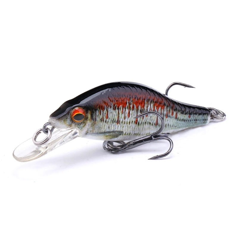GOBASS 50/70/90mm Crankbait Isca De Pesca Preto Minnow Spinning Iscas Para Pesca Flutuante Wobbler Para Pique Japão Isca Artificial