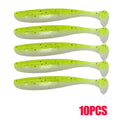 10-50 pçs 70mm isca de pesca macia artificial silicone truta shad carpa minhoca afundando isca t cauda jigging wobbler isca de pesca enfrentar