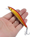 1 pçs minnow isca de pesca 95mm 8g flutuante isca dura wobbler jig isca crankbait carpa listrado baixo pesca equipamento de pesca swimbait
