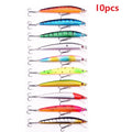Conjunto de isca de pesca isca dura mini minnow flutuante balanço crankbait louco wobblers artificial biônico manivela iscas