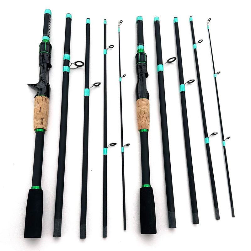 Light Carbon Fiber Lure Fishing Rods, Spinning Baitcasting Rod, Squid Octopus Boat Fishing, Ação ML, 1.8-2.1m, 4, 5 Seção, 3.5g-14g