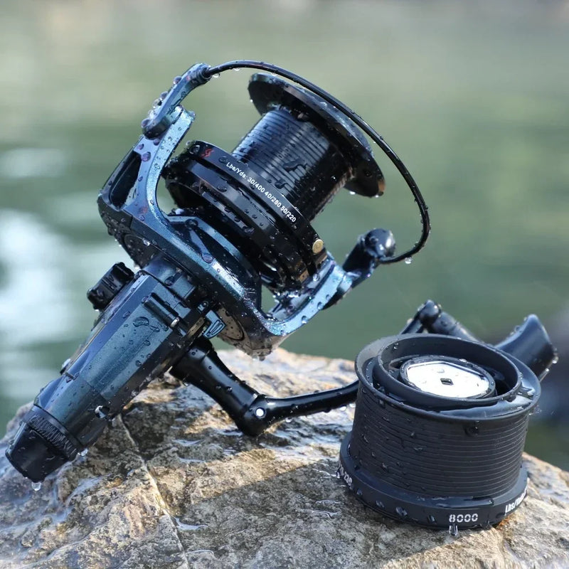 Sougayilang 9000-12000 carretel de metal completo jigging corrico fundição de tiro longo e água salgada surf grande mar fiação carretel de pesca