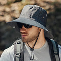 COKK-Chapéu de balde masculino boné de pescador chapéu de pesca para sombrinha, protetor solar Big Brim, chapéu de sol para equitação e caminhada verão