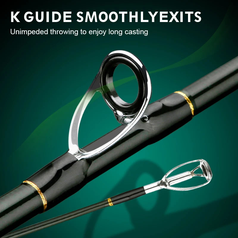 Lemroo vara de viagem fiação fundição vara de pesca de carbono 1.8m/2.1m/2.4m vara de pesca portátil boa qualidade equipamento de pesca macars