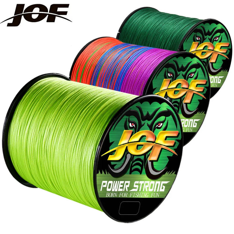JOF-Linha De Pesca Trançada, Linha De Pesca Durável Multifilamento, Ferramenta De Pesca PE, 4 Vertentes, 300 m, 100m