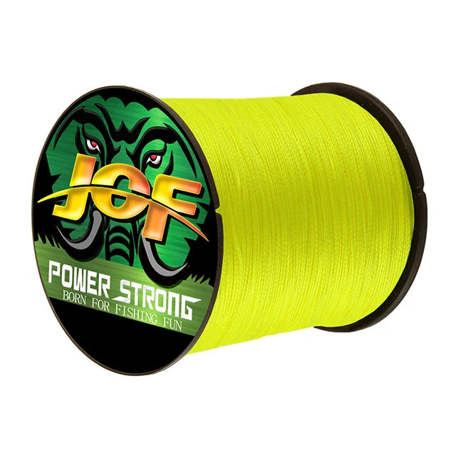 JOF-Linha De Pesca Trançada, Linha De Pesca Durável Multifilamento, Ferramenta De Pesca PE, 4 Vertentes, 300 m, 100m
