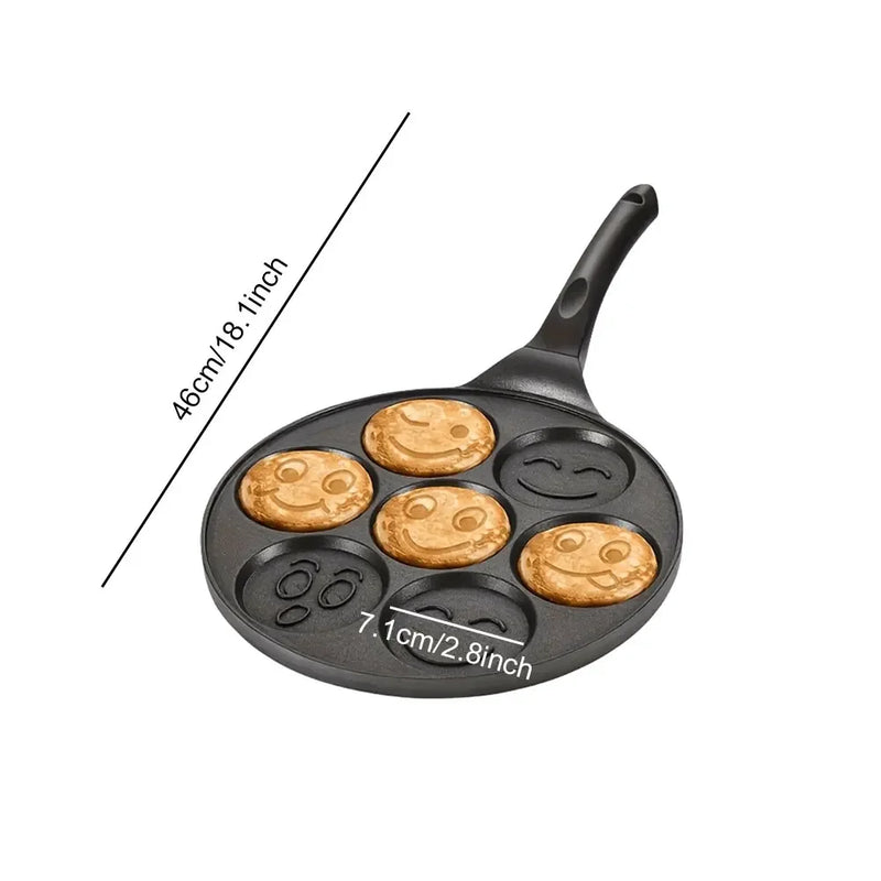 7/4 copos frigideira café da manhã fabricante cozinhar ovo pan antiaderente panqueca bife pan engrossado mini panquecas fabricante para crianças