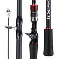 Sougayilang vara de pesca 1.8 ~ 2.1m fibra de carbono fiação fundição isca haste max arraste 10kg para baixo pique truta pesca caña de pescar