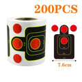 100/200 unidades por rolo 7,50 cm autoadesivo respingos respingo amplificador reativo (impacto de cores) alvos adesivos de tiro (olhos de toques)