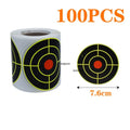 100/200 unidades por rolo 7,50 cm autoadesivo respingos respingo amplificador reativo (impacto de cores) alvos adesivos de tiro (olhos de toques)