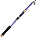Sougayilang vara de pesca telescópica, 4 cores, 1.8m-2.7m, fibra de vidro, cabo de eva, vara giratória de carpa, vara de pesca, peso 4.5kg