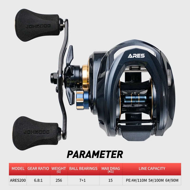 Baitcasting Reel Corpo De Metal 15KG Max Arraste 8 + 1 Rolamentos Quadro De Alumínio De Água Doce Água Salgada Carretel De Pesca
