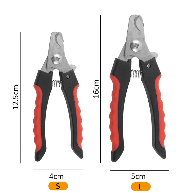 Cortador de unhas profissional para animais de estimação, aço inoxidável, aparador de unhas para cães e gatos, economia de trabalho, conveniente, suprimentos para tosa de cães