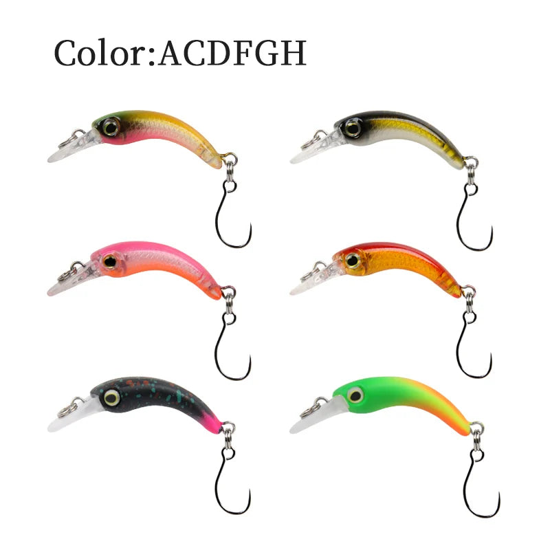 LETOYO flutuante truta isca de pesca 40mm 1.2g micro artificial 4cm minnow isca dura mini iscas jerkbait para a área da truta baixo poleiro
