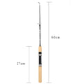 60 80 100cm mini telescópica vara de pesca no gelo portátil fibra carbono rio camarão carpa pesca pólo inverno vara de pesca enfrentar pesca