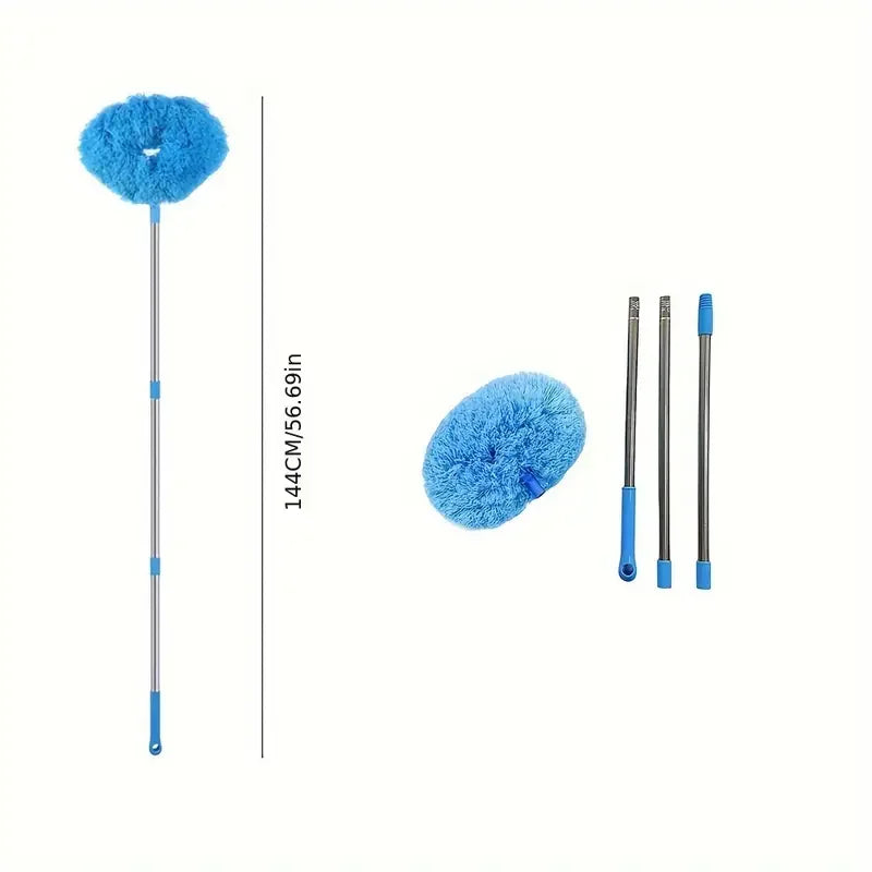 Ventilador de teto limpador espanadores com pólo de extensão escova de remoção de poeira removível teto e ventilador espanador ferramenta de limpeza de ventilador de teto
