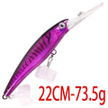 48-90-95g isca de pesca mergulho profundo minnow isca artificial wobblers enfrentar pesca carpa pique walleye original mar isca de pesca