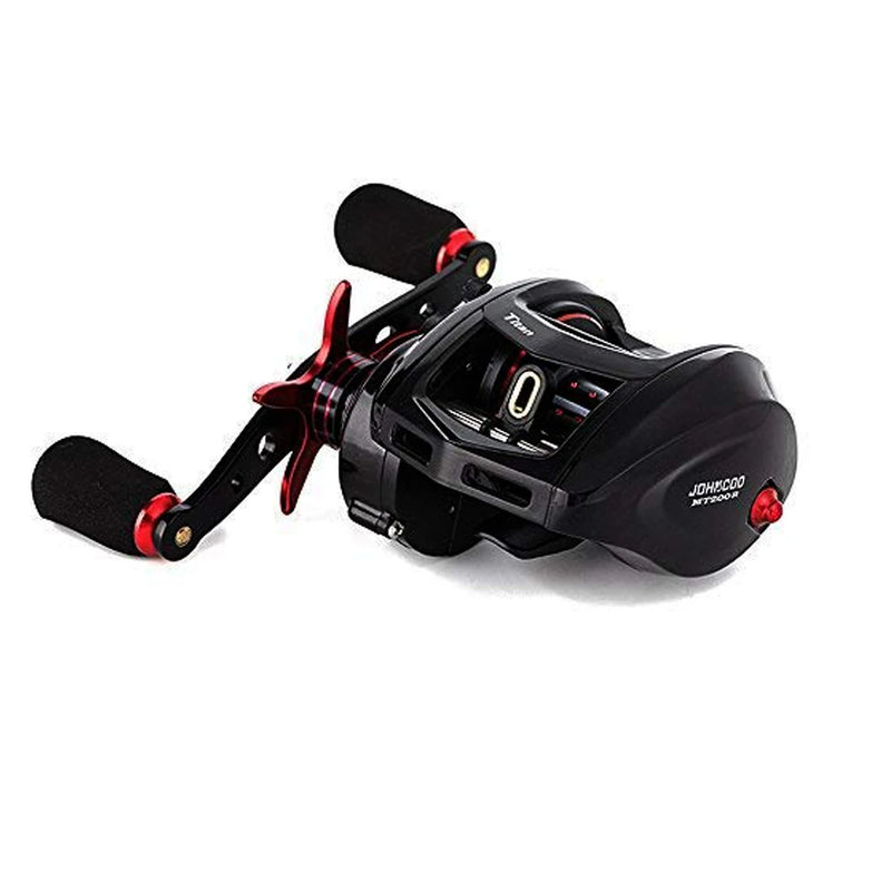 JOHNCOO Carretel de pesca MT200 Carretel de fundição de isca Big Game 13kg Max Drag Jigging Carretel de pesca 11 + 1 BB 7.1:1 Carretel de arremesso
