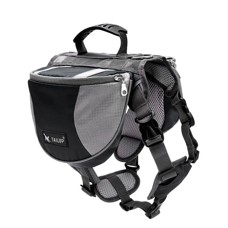 Mochila portátil para cães, bolsa para lanches, bolsa para treinamento de cães, bolsa de armazenamento, mochila, bolsa de viagem, mochila com fita reflexiva e bolso traseiro