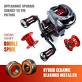 Seasir mansory carretel de pesca de arremesso 146g carbono ultraleve 11 + 1 7.3:1 hs relação híbrido rolamento cerâmico carretéis duplos água do mar