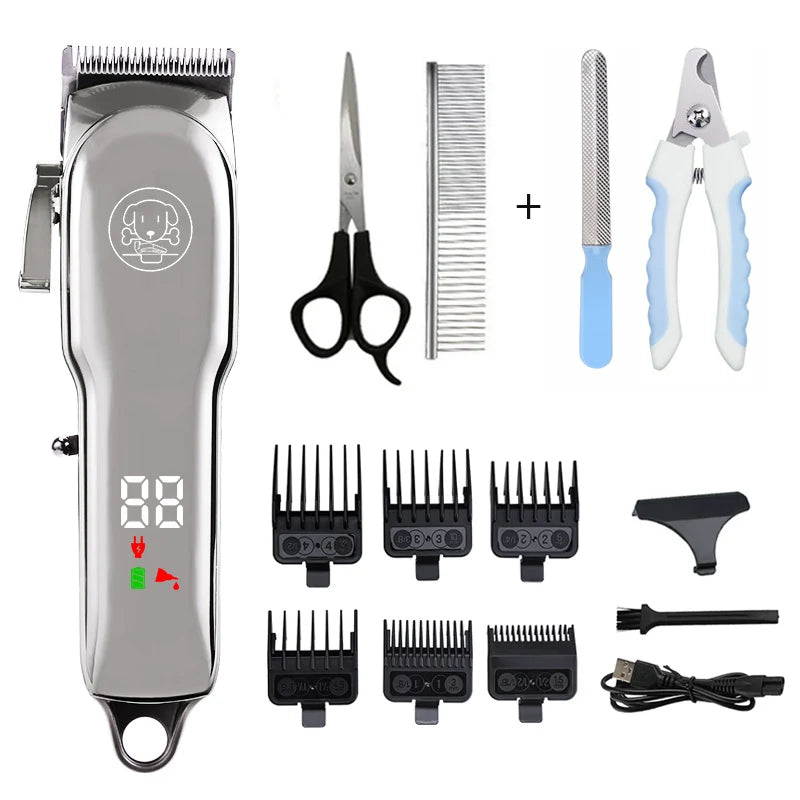 Profissional pet trimmer gato barbeador cão máquina de cortar cabelo animal filhote de cachorro aliciamento kit para cães gatos animais de estimação