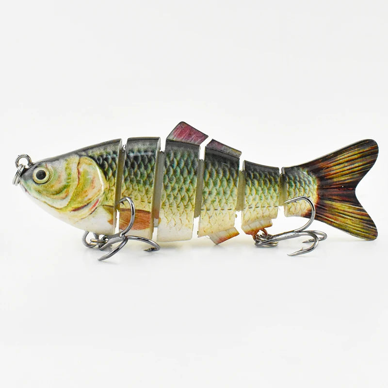4 Polegada 6 segmentos articulados duro artificial iscas de pesca biônico crankbait afundando wobblers mar plástico acessórios de pesca