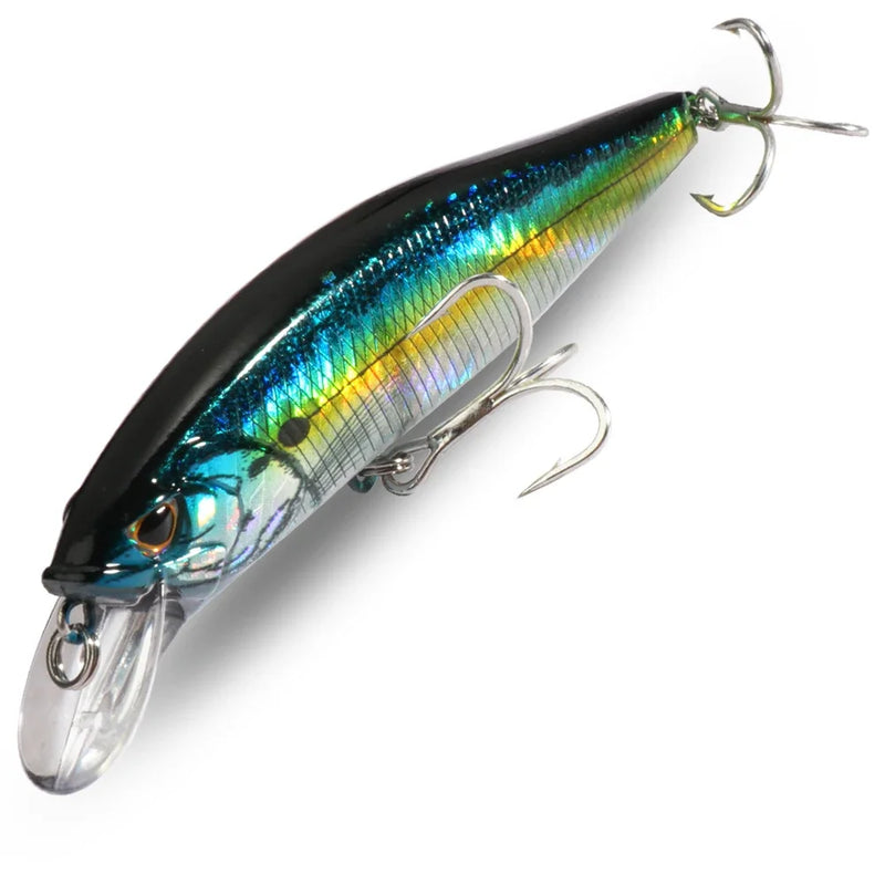 Afundando minnow 19g flutuante jerkbait 15g isca de pesca ganchos agudos swimbait pesca popper enfrentar wobbler manivela isca artificial