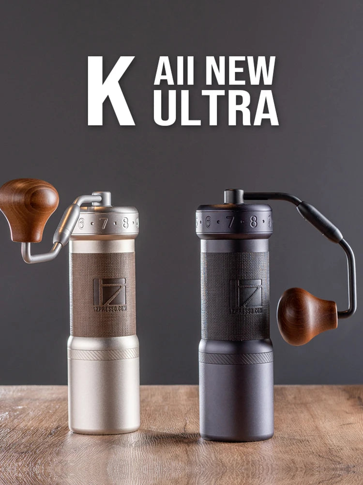 1Zpresso KUltra Moedor de café manual Moinho portátil 48mm Rebarba de aço inoxidável
