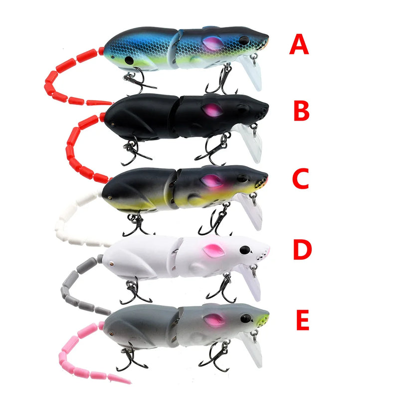 15.5cm mouse isca de plástico artificial mouse isca de pesca swimbait rato pique baixo minnow flutuantebaits equipamento de pesca acessórios