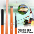 Sougayilang vara de pesca da carpa 2.7/3.6/4.5/5.4m fibra de carbono dura portátil ultra leve pólo telescópico max arraste 5kg ferramentas de pesca