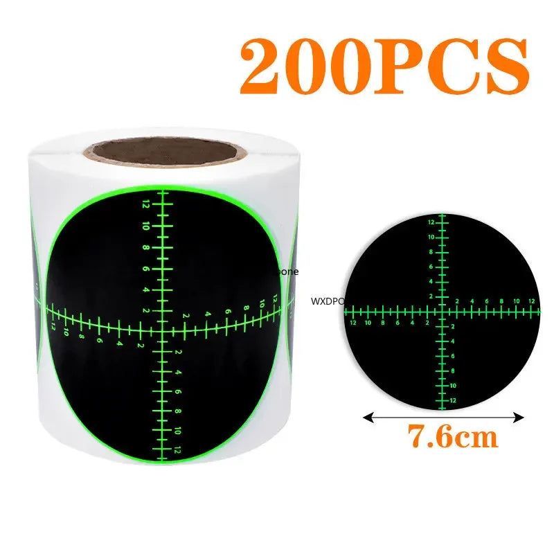 100/200 unidades por rolo 7,50 cm autoadesivo respingos respingo amplificador reativo (impacto de cores) alvos adesivos de tiro (olhos de toques)