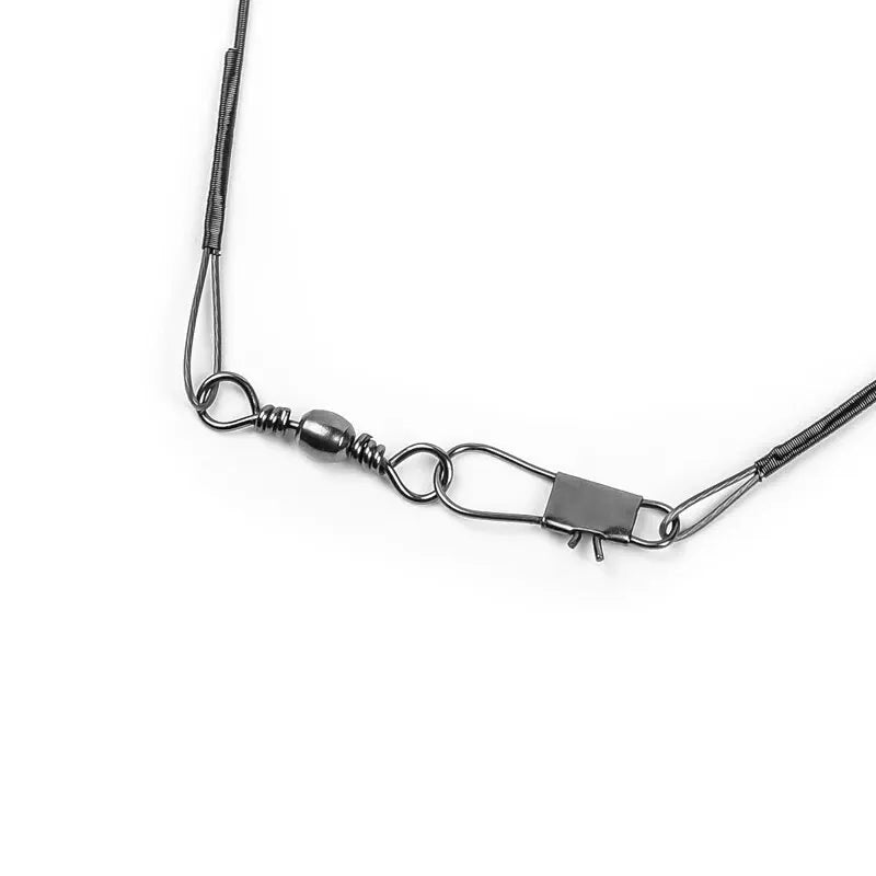 Linha de pesca de aço anti mordida, 20 peças, 15/20/25/30cm, líder de fio de aço com acessório de pesca giratório, fio de pesca, trela olta leadcore