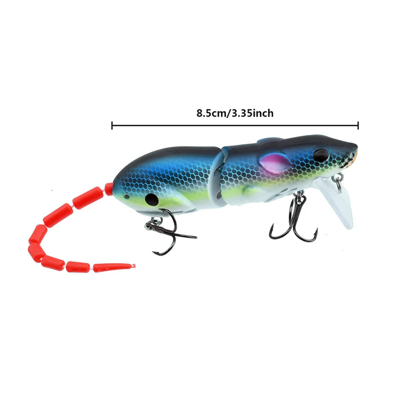 15.5cm mouse isca de plástico artificial mouse isca de pesca swimbait rato pique baixo minnow flutuantebaits equipamento de pesca acessórios