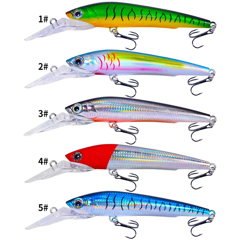 48-90-95g isca de pesca mergulho profundo minnow isca artificial wobblers enfrentar pesca carpa pique walleye original mar isca de pesca