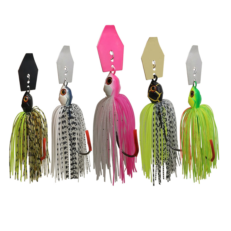 Mycena 7g/9g/11g/14g/21g isca de pesca vibração spinner isca lâmina gabarito dançarino buzzbait wobbler chatterbait para o peixe pique baixo