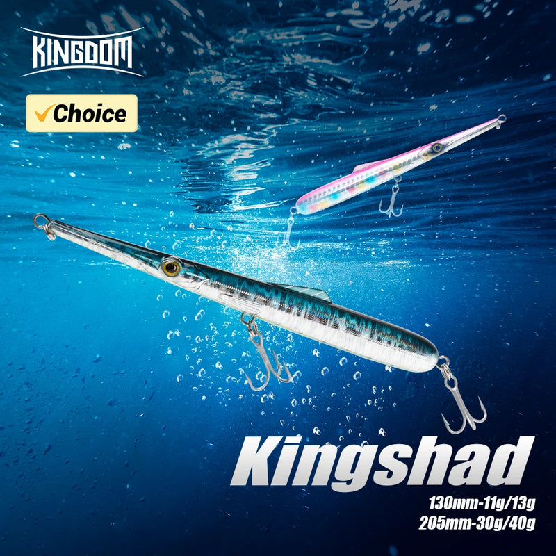 Reino afundando flutuante iscas de pesca lápis wobblers duros iscas artificiais 11g 13g 30g 40g acessórios de pesca iscas de água salgada