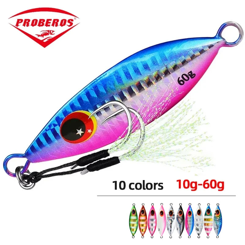 Isca artificial holográfica para pegar peixes, moldes grandes de isca para pegar peixes pesados 10g a 60g, isca artificial com glitter para águas salgadas