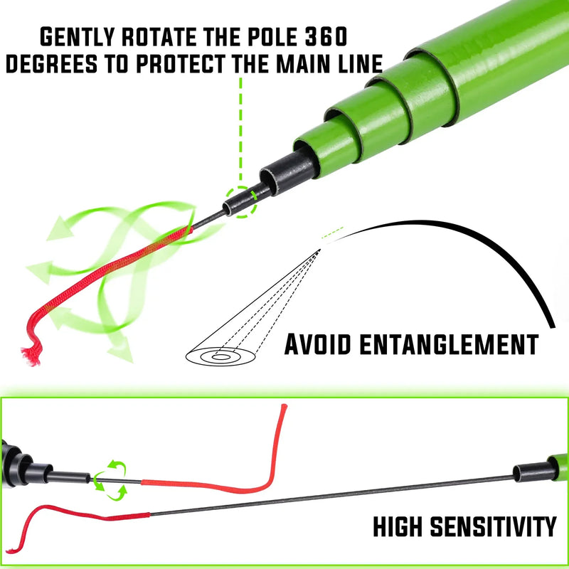 Sougayilang vara de pesca da carpa 2.7/3.6/4.5/5.4m fibra de carbono dura portátil ultra leve pólo telescópico max arraste 5kg ferramentas de pesca