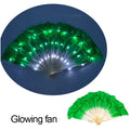 Suprimentos de iluminação para festa de carnaval de Halloween 10 polegadas LED luz neon ventilador rave dobrável ventilador luminoso brilhando na festa