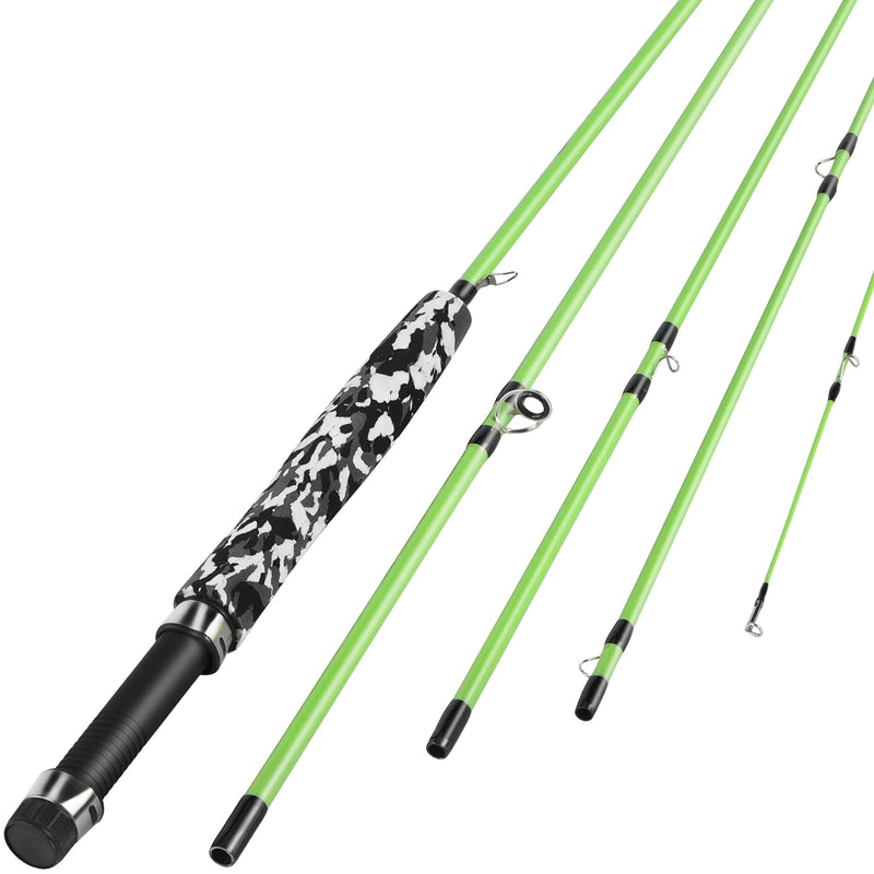 Sougayilang 2.7m vara de pesca com mosca 5 seções fibra carbono ultraleve vara média ação rápida pólo para fluxo lazer pesca