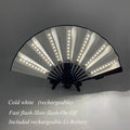 Suprimentos de iluminação para festa de carnaval de Halloween 10 polegadas LED luz neon ventilador rave dobrável ventilador luminoso brilhando na festa