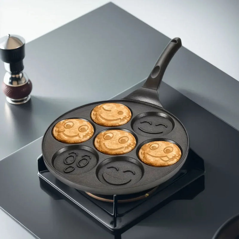 7/4 copos frigideira café da manhã fabricante cozinhar ovo pan antiaderente panqueca bife pan engrossado mini panquecas fabricante para crianças