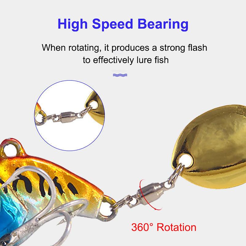 5 pçs spinner isca de pesca 5g/7g/10g/14g/20g fundição longa gota tiro isca vib vibração artificial isca giratória pique equipamento de pesca