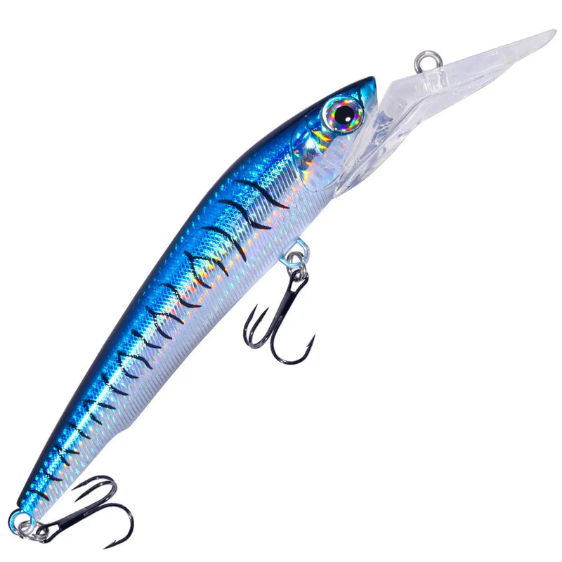 48-90-95g isca de pesca mergulho profundo minnow isca artificial wobblers enfrentar pesca carpa pique walleye original mar isca de pesca