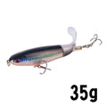 1 pçs 10cm/14cm topwater isca de pesca whopper popper isca artificial duro plopper macio rotação cauda equipamento de pesca isca de pesca