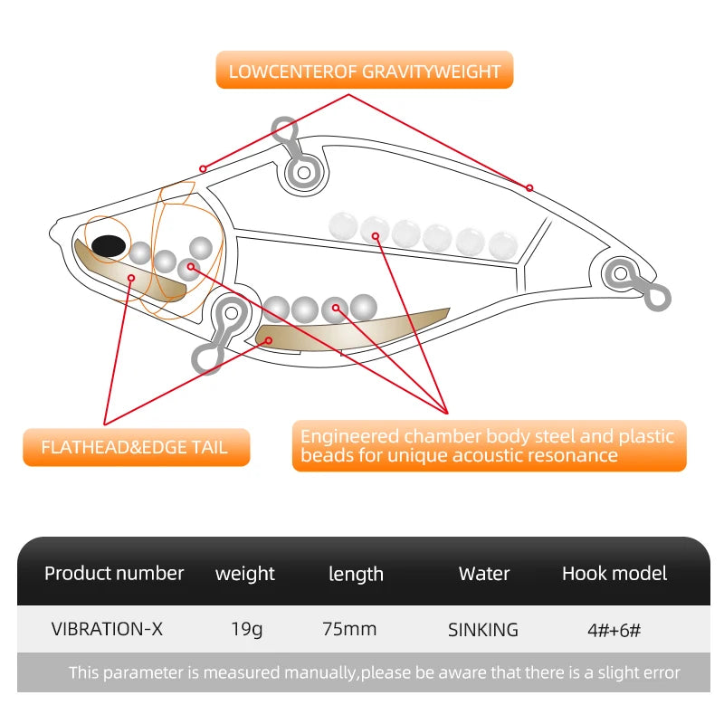 Meredith vibração-x vib 75mm 19g wobblers equipamento de pesca iscas de pesca isca de vibração para profundidade total acessórios artificiais