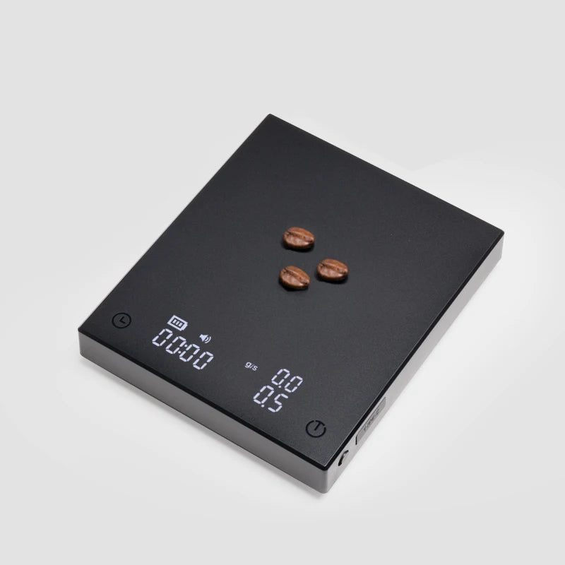 Timemore básico 2 espelho preto despeje sobre escala de café display de taxa de fluxo temporizador automático dígito cozinha balança de alimentos espresso 0.1g/2kg