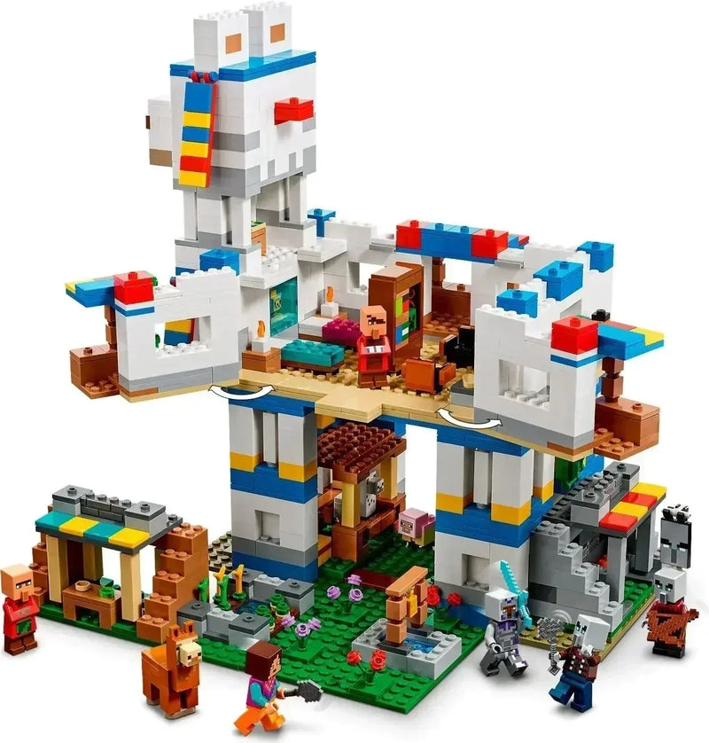 Miniso disneynew jogo mundo 1:1 restaurar alpaca aldeia compatível com 21188 blocos de construção tijolos brinquedos 1252 pçs crianças presente brinquedos