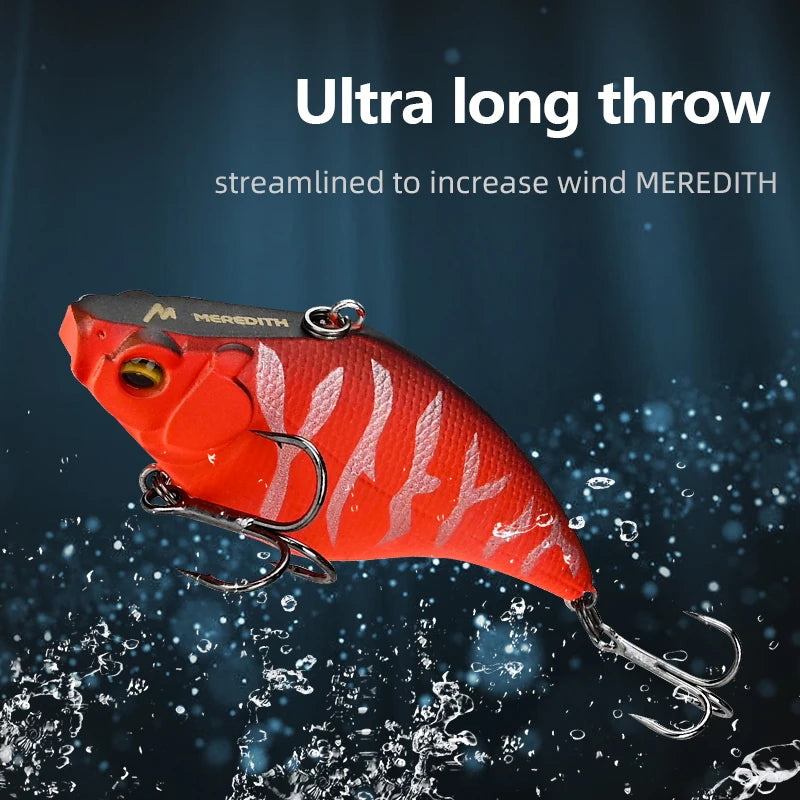 Meredith vibração-x vib 75mm 19g wobblers equipamento de pesca iscas de pesca isca de vibração para profundidade total acessórios artificiais