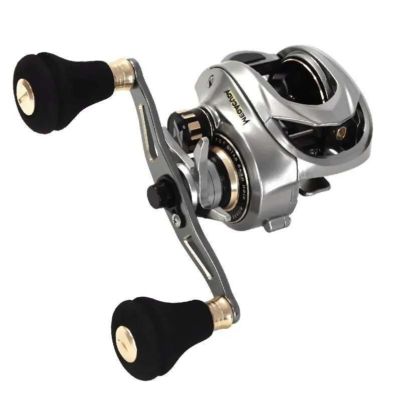 Seasir Megacuda Baitcasting Reel, Arraste 15kg, Carretel Profundo, 6.5:1 Quadro De Alumínio, Lado De Carbono, Punho Duplo, Jigging Metal Reel, Água Do Mar